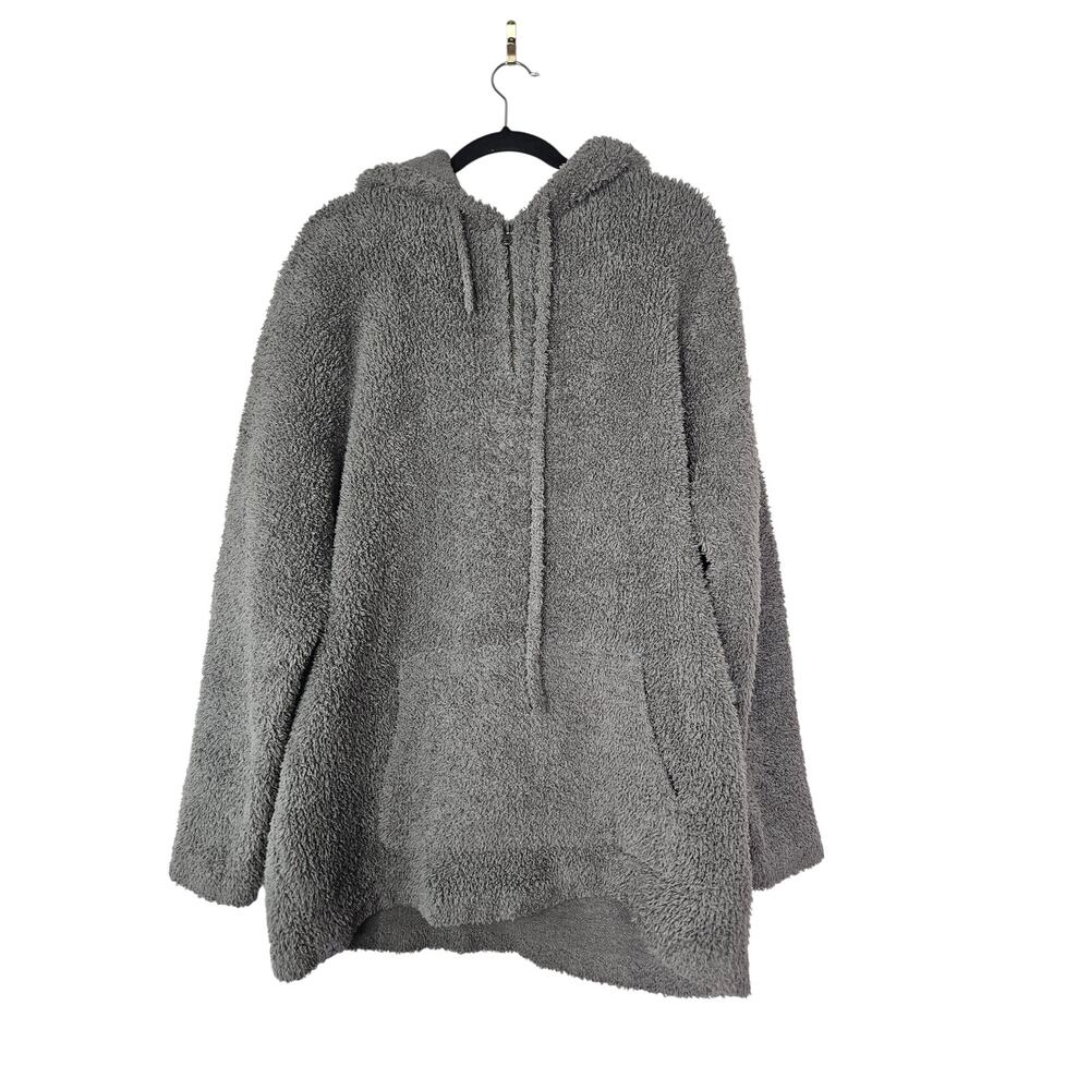 Barefoot Dreams XXL CozyChic Men's Shearling Hoodie Gray Cozy Lounge Comfort